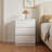 Nightstand with 3 Drawers,Small End Table-1155426267