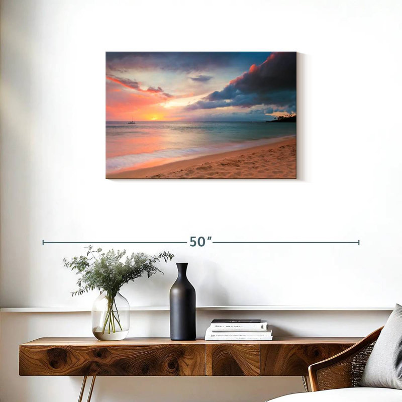 Gillard, superbe coucher de soleil de Kaanapali, H 20 po x l 30 po