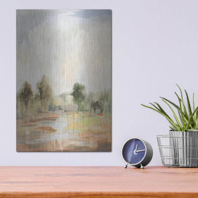 Luxe Metal Art 'Light Summer Rain 2'  by Silvia Vassileva Metal Wall Art, 12" x 16"