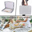  Table pliante argentée, table pliable pour ordinateur portable pour lit, bureau léger avec espace de rangement pour la maison, canapé et pique-nique-946453951