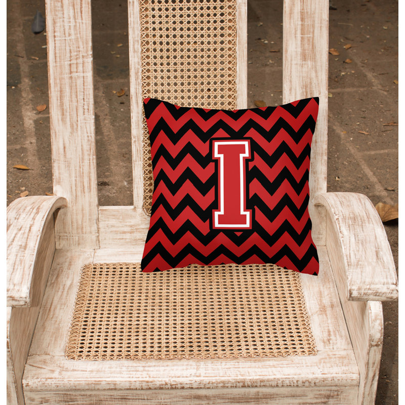 Housse et insert de coussin extérieur d'extérieur, Rouge/noir, I
