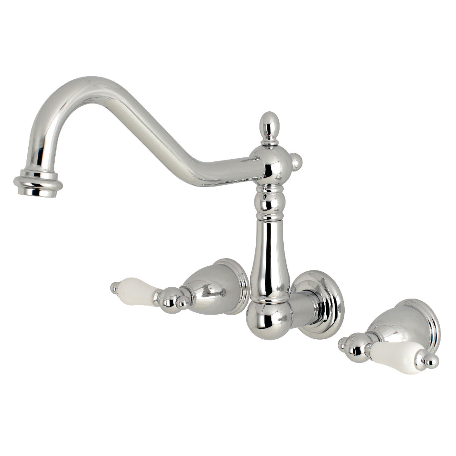 Heritage Wall-Mounted Tub Spout, Polished Chrome
