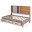Lit de jour simple avec tablettes de rangement-1323511522