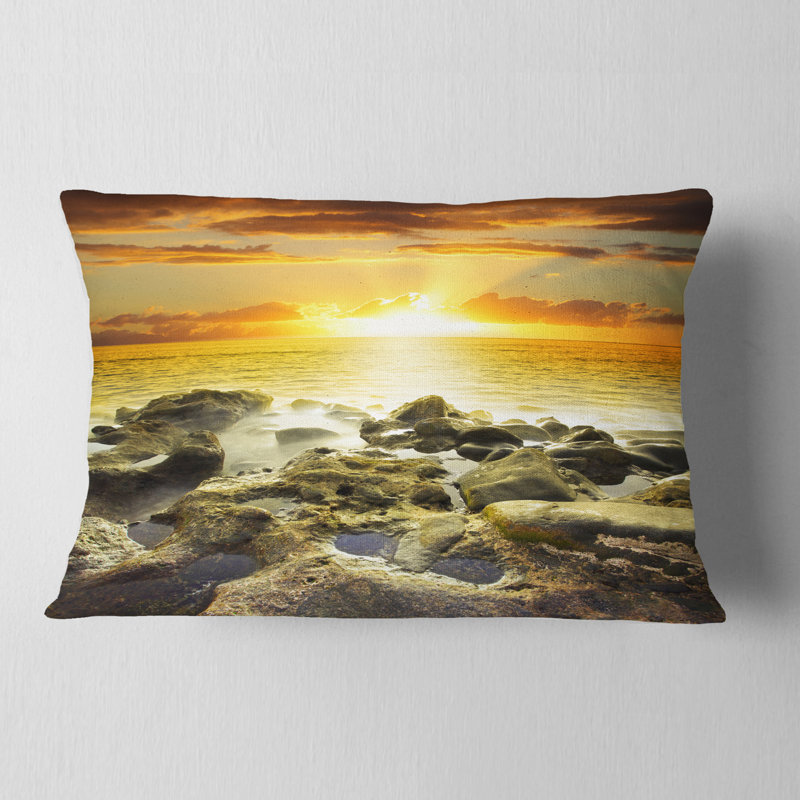 Coussin lombaire de plage soleil de mer magnifique shore