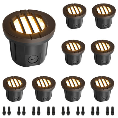 8PK oil-rubbed bronze Integrated LED Aluminum Landscape Well Light In Ground Outdoor