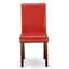 Cet ensemble de salle à manger 9 pièces comprend une table de salle à manger rectangulaire avec feuille papillon et 8 chaises revêtues de similicuir rouge Firebrick, 42 x 78 pouces, acajou-1570961700-1570961703-1482021004