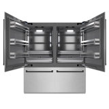 ZLINE Autograph 72 in. Black Stainless Refrigerator w/ Gray and Bronze Accents
