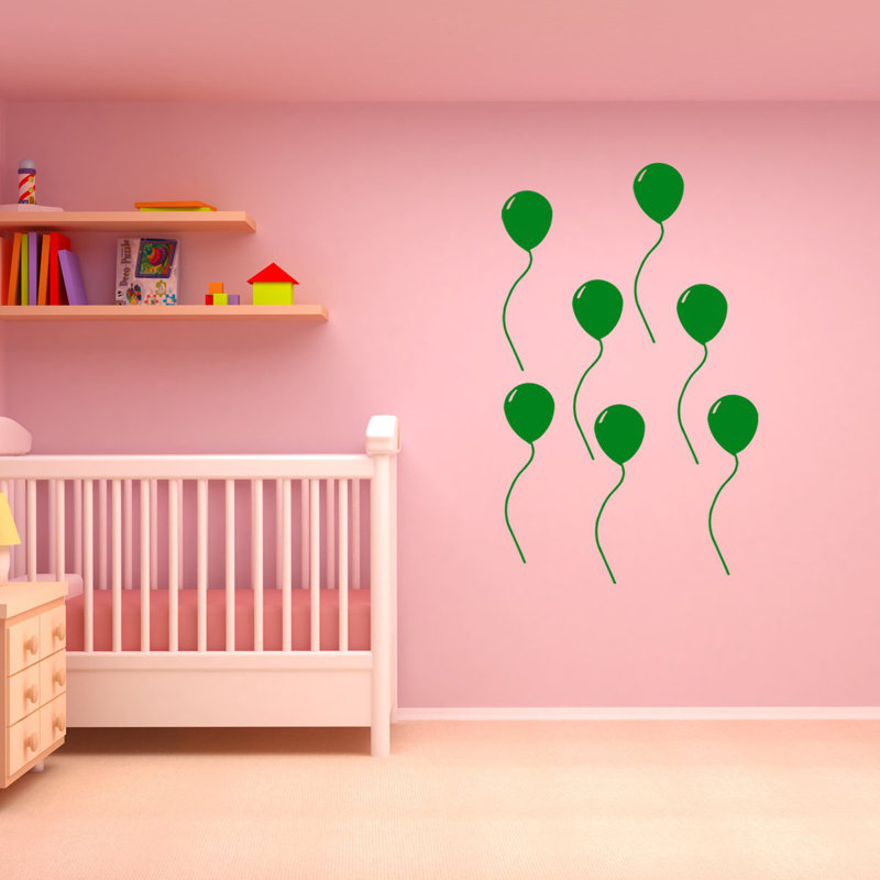 Décalcomanie murale en vinyle ballon Hunsicker, Vert
