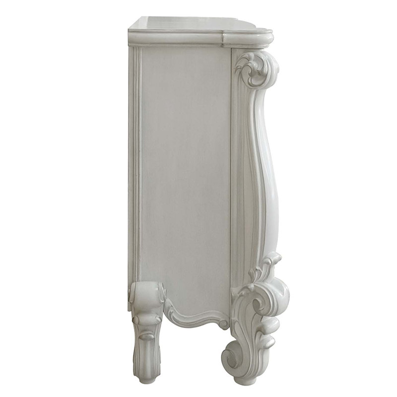 Foyer Versailles 47 po, finition blanc os, Blanc os