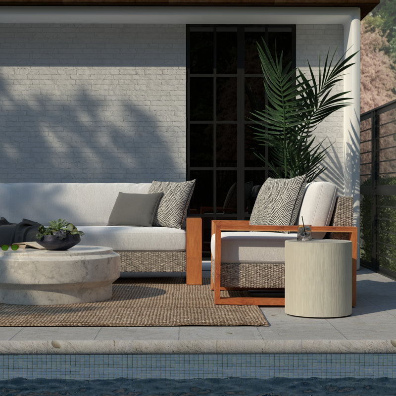 Lillian August Outdoor Living Lagoon Lumbar Pillow Cover, 20"H x 20"W, Portosol Black