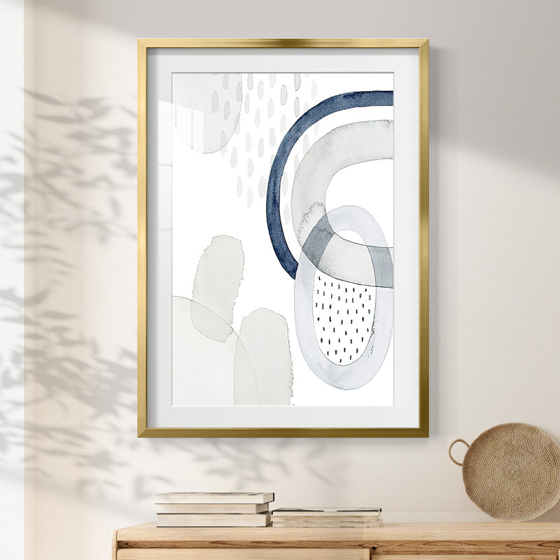 Light and Minimal II -Framed Print, Gold