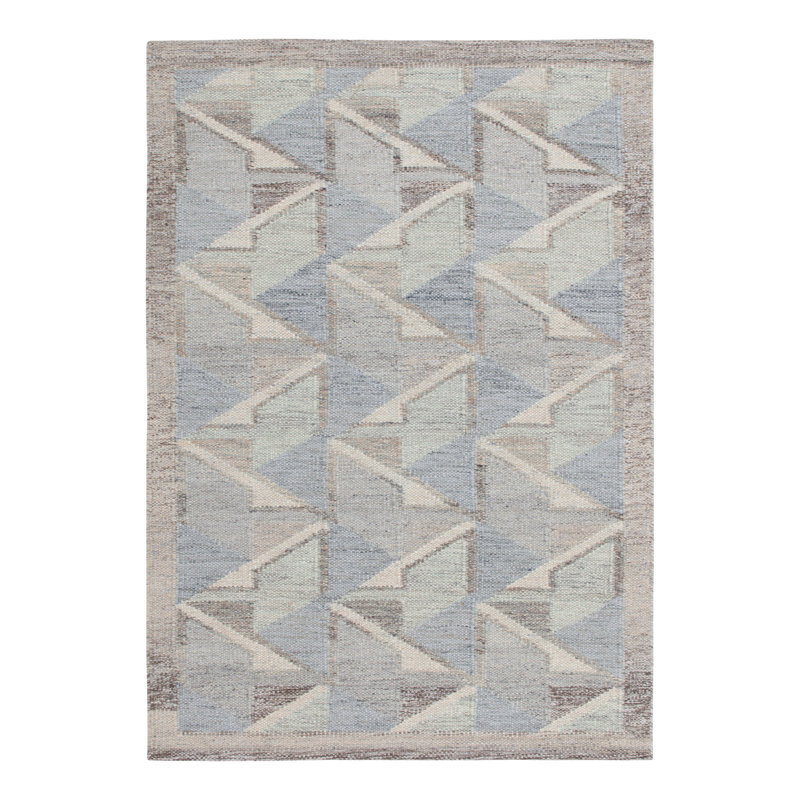 Scandinavian Wool Geometric Area Rug, Rectangle 10' x 14'