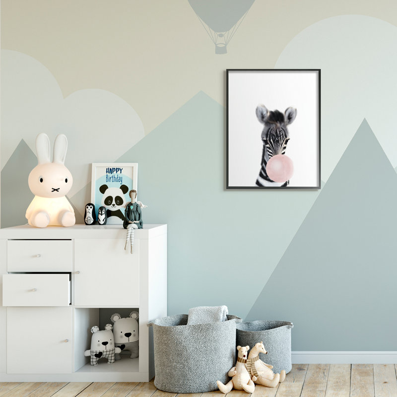 Décoration murale animal Harvill, H 30 po x l 24 po x P 1,5 po, Giclée encadrée noir minuit