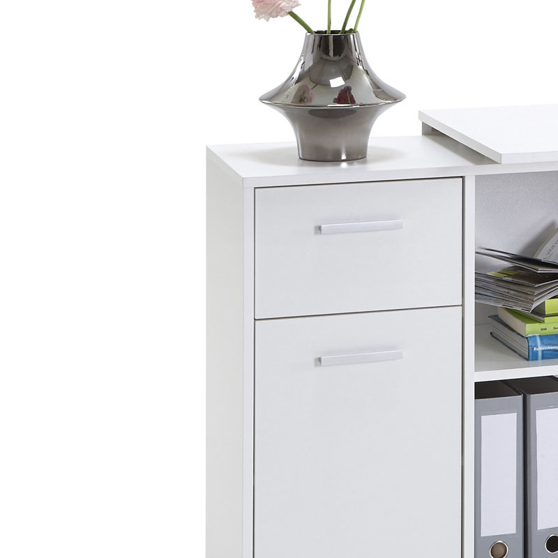 Francisca L-Shaped Computer Desk, White