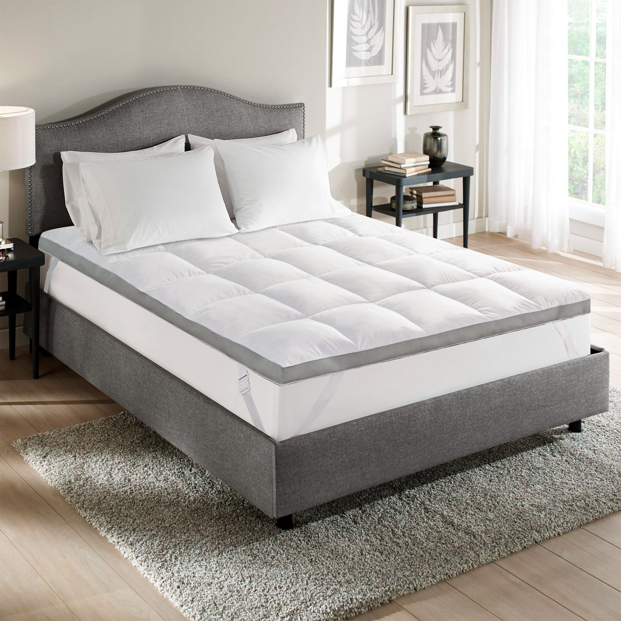 Thick Dual Layer Mattress Topper - King - DUCK and GOOSE CO