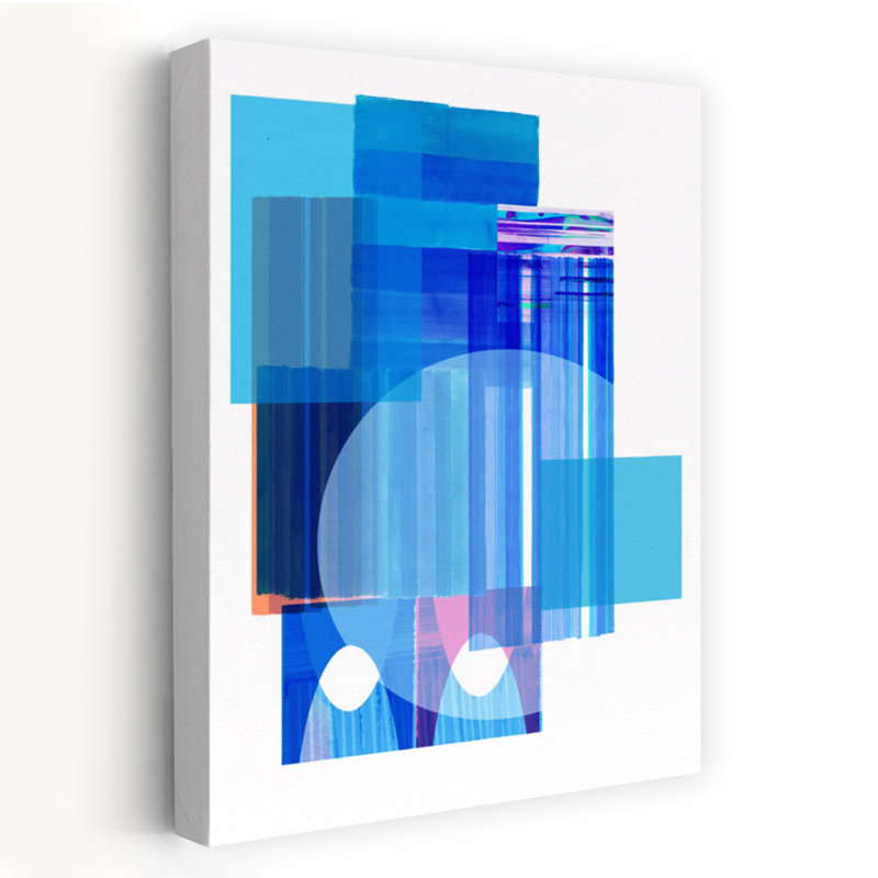 Art contemporain contemporain abstrait géométrique, H 12 po x l 8 po