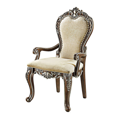 Chaise rembourrée avec accoudoirs (ensemble de 2)
