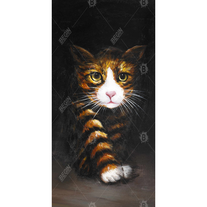 Discreet cat - 24"x48" Framed canvas
