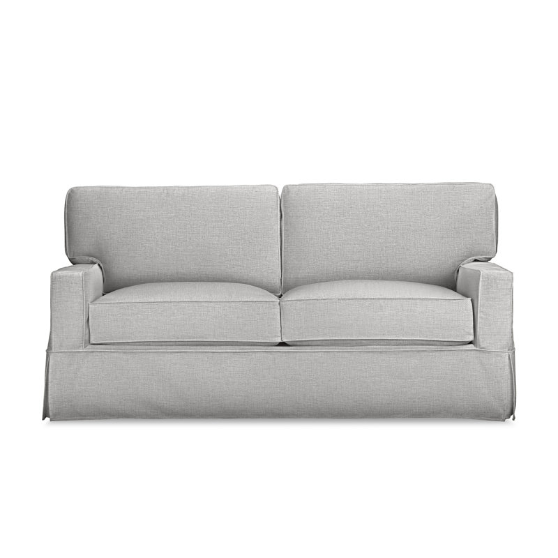 Taylor 78'' Sofa, Drusky Ivory Sustain® Basketweave