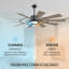 Ventilateur de plafond à 10 pales 84 pouces avec lumières et télécommande 3 lumières-565542124-567785908-567785907