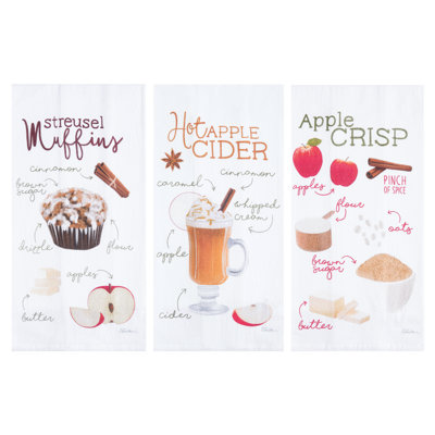 Ensemble de 3 serviettes Apple Cider Crisp & Streusel