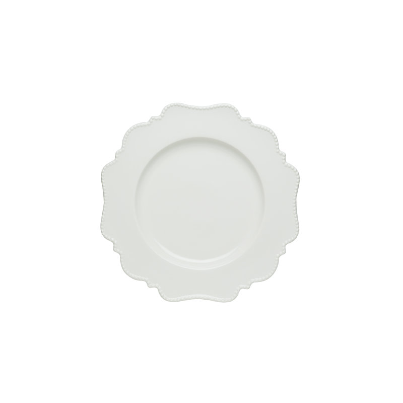 Red Vanilla Pinpoint White 8" Salad Plate