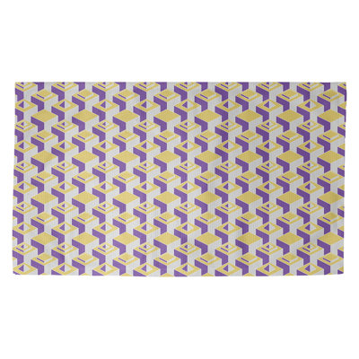 Gratte-ciel beige/Tapis décoratif mauves
