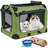Large Cat Carrier For 2 Cats Small Medium Dogs, Soft Pet Carrier 24X17x17 For Travelling With Warm Blanket Foldable Bowl And Washable Pad