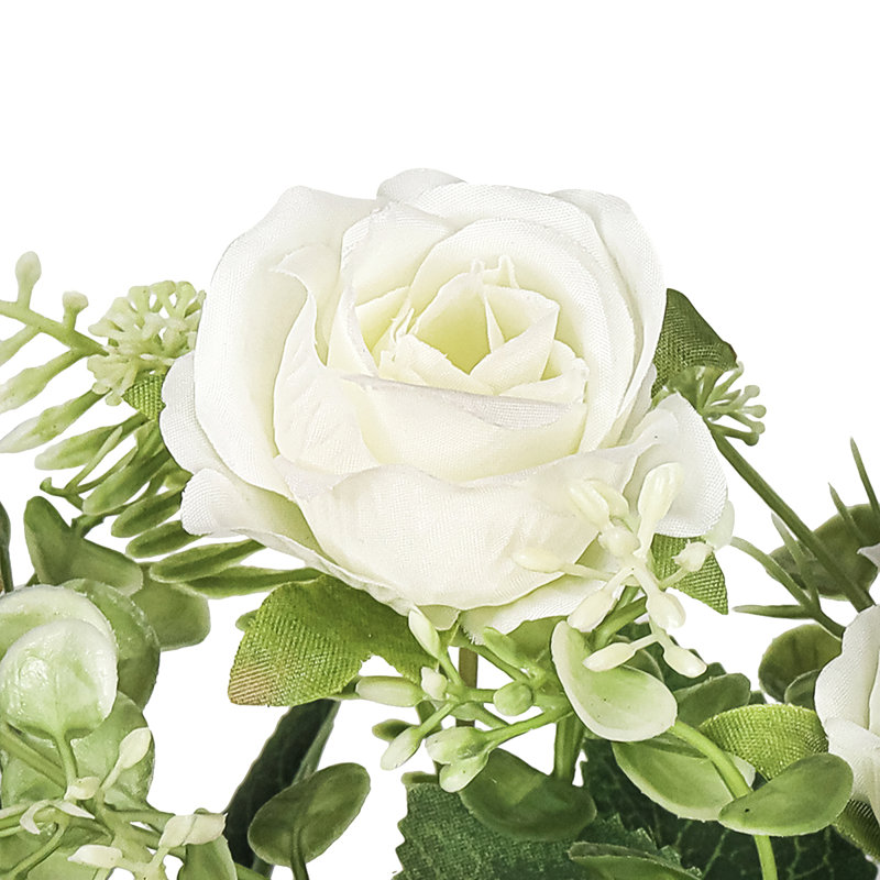 Bouquet de petites fleurs artificielles, Blanc, crème