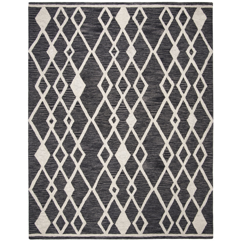 Tapis en laine touffeté à la main Vedika, Rectangle 2 pi 6 po x 4 pi