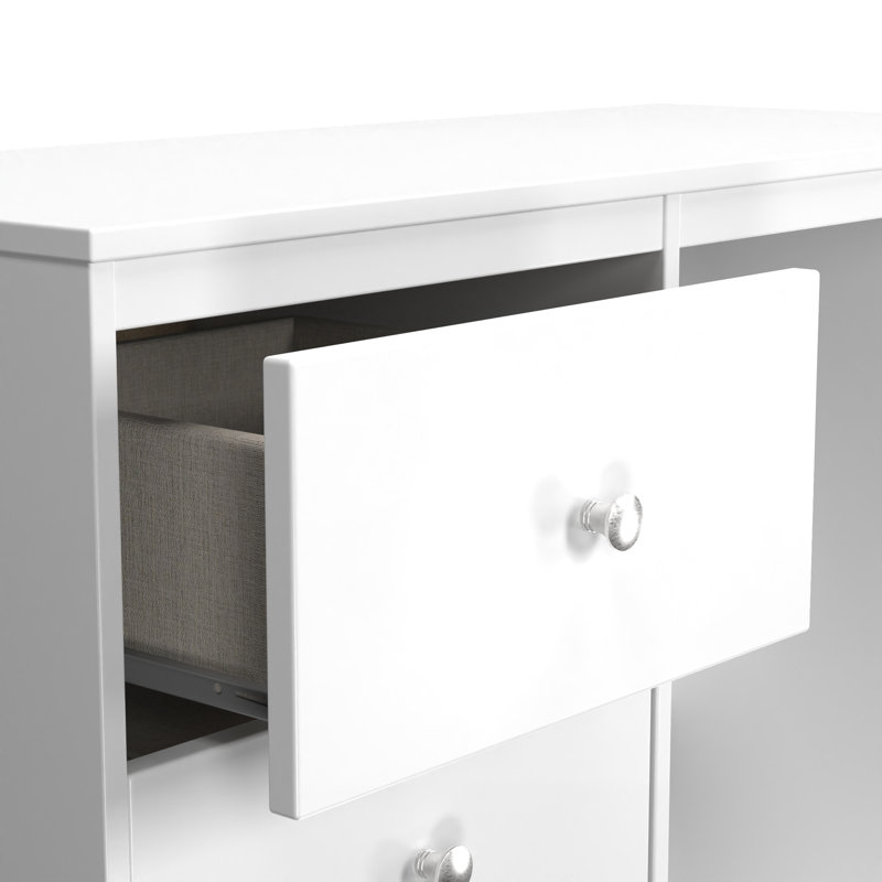 Bhargavi 3 Drawer Vanity (Ready Assembled), White Matt