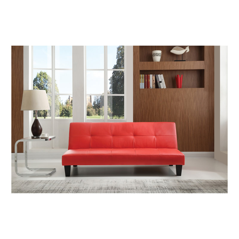 Versatile Contemporary Sofa Bed, Red