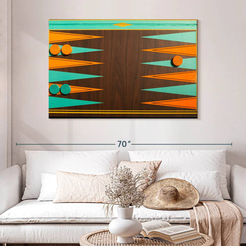 Tableau de backgammon Senne, H 32 po x l 48 po