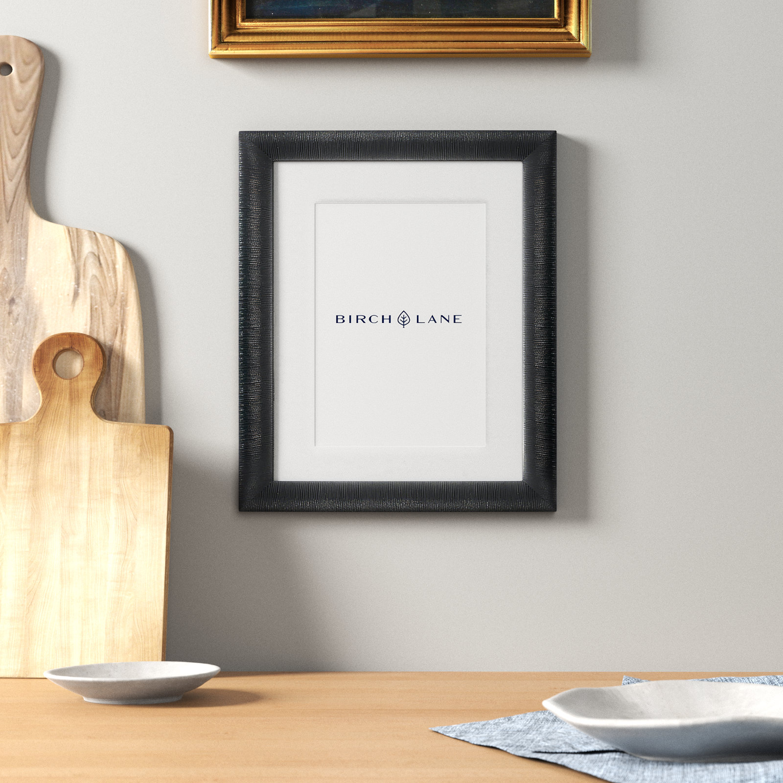 Chopra Wood Picture Frame with Mat, Black, 4" x 6"
