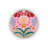 Pink Themed Multicolored Motif Flower And Bird Patterned Vintage Decorative Carpet-611064912
