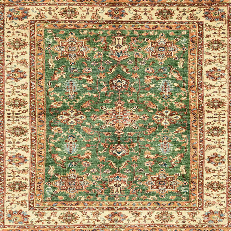Abstract Indoor Rug, Square 6'