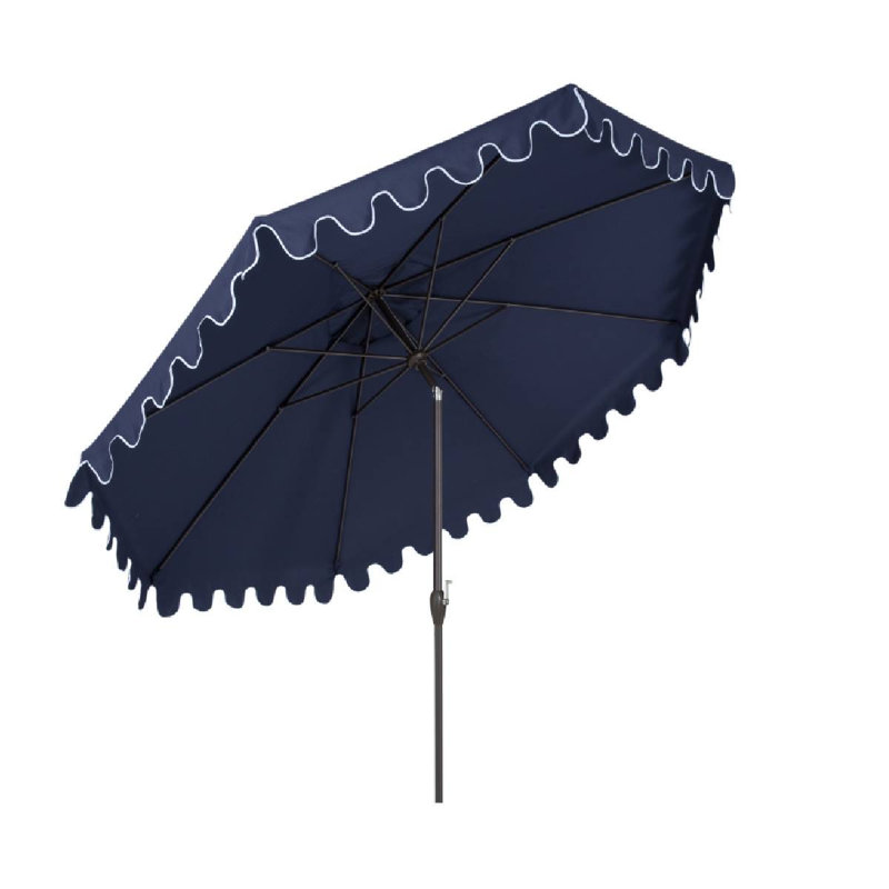 Parasol de marché Dalijah, Noir, Bleu, H 96 po x l 108 po x P 108 po
