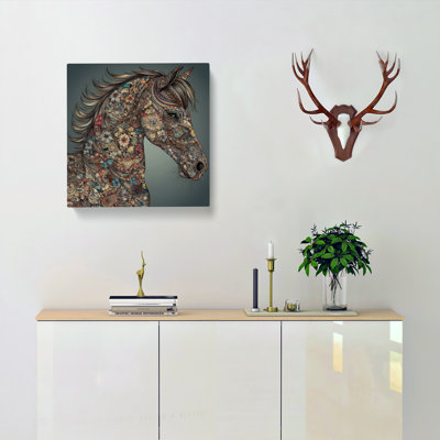 Horse Paisley Art No.1 - Wrapped Canvas
