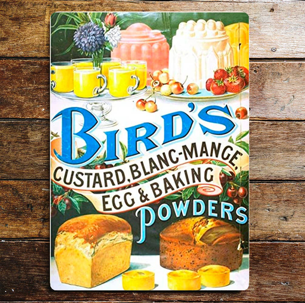 Birds Custard BlancMange Egg & Baking Powders Metal Wall Décor