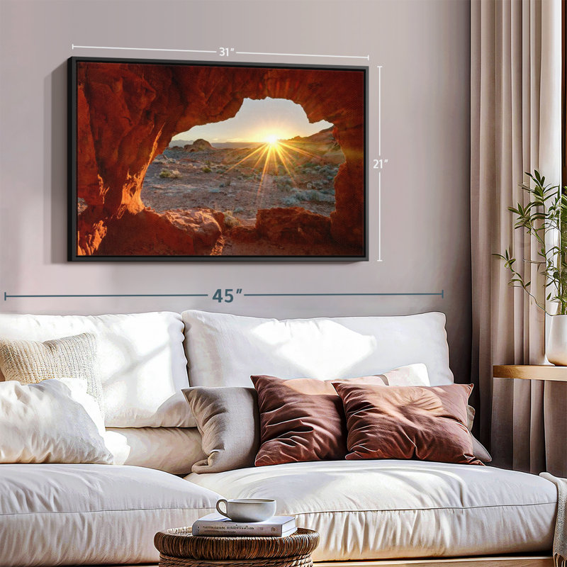 Nature «Red Rock Canyon Sunrise Wall Art», H 21 po x l 31 po