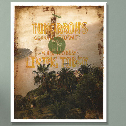 «Vintage» par Rodney White, affiche vintage sur toile tendue, H 40 po x l 32 po x P 1,5 po