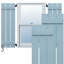 Volet à panneau et lattes à trois planches l 17 1/8 po x H 55 po EnduraCore, bleu pacifique (par paire - quincaillerie non incluse)-134546066