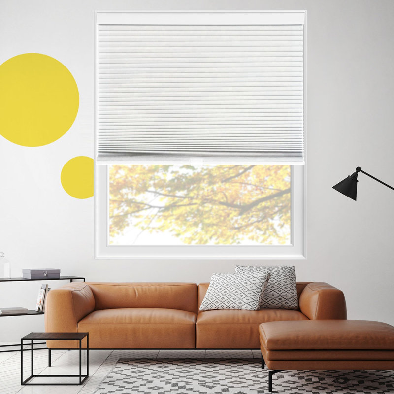 Light Filtering Cordless Cellular Shades 9/16 inch Single Cell, Skyline Mist, 67.5"W x 72"L