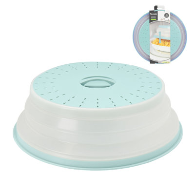 Large Collapsible Microwave Food Cover, Blue Haze