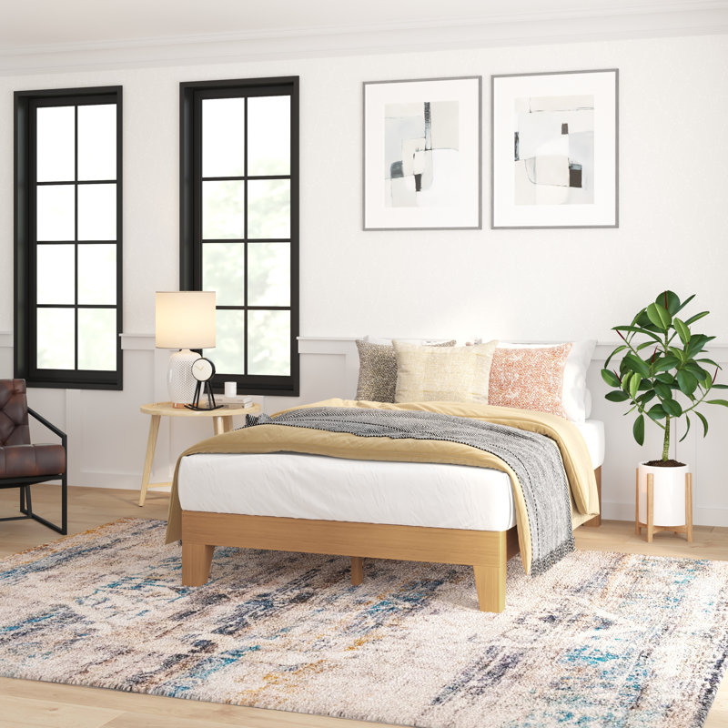 Blackmon Solid Wood Platform Bed, Natural, Full
