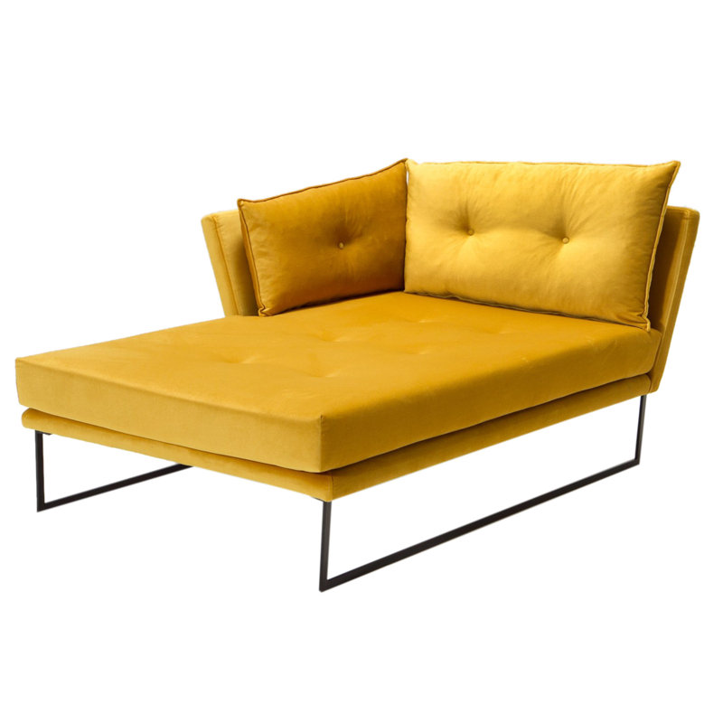 Canapé rembourré 44,5 po Mannox, Polyester moutarde 100 %