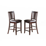 Upholstered Counter Height Chairs, Set Of 2
