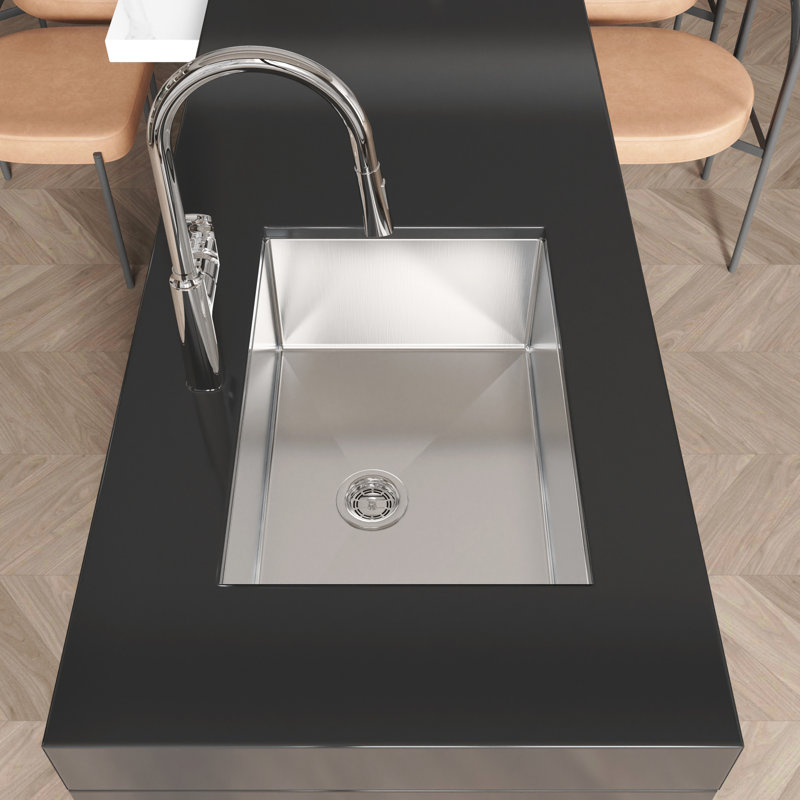304 Stainless Steel Undermount Kitchen Sink 27" X 19" - With Bottom Grid For Better Drainage And Protection Modern Condensation Coating Practical Design