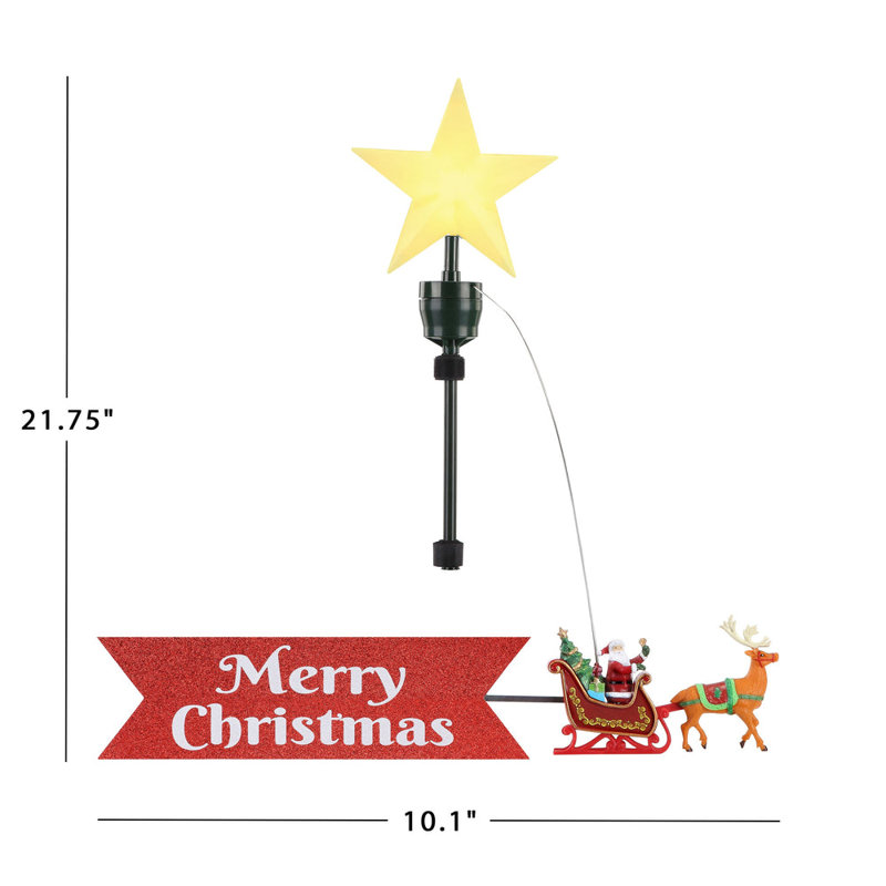 21.75 in. Plastic Shatterproof Tree Topper