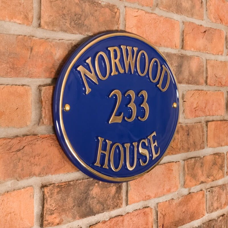 Neuber Oval Wall Plaque, Blue